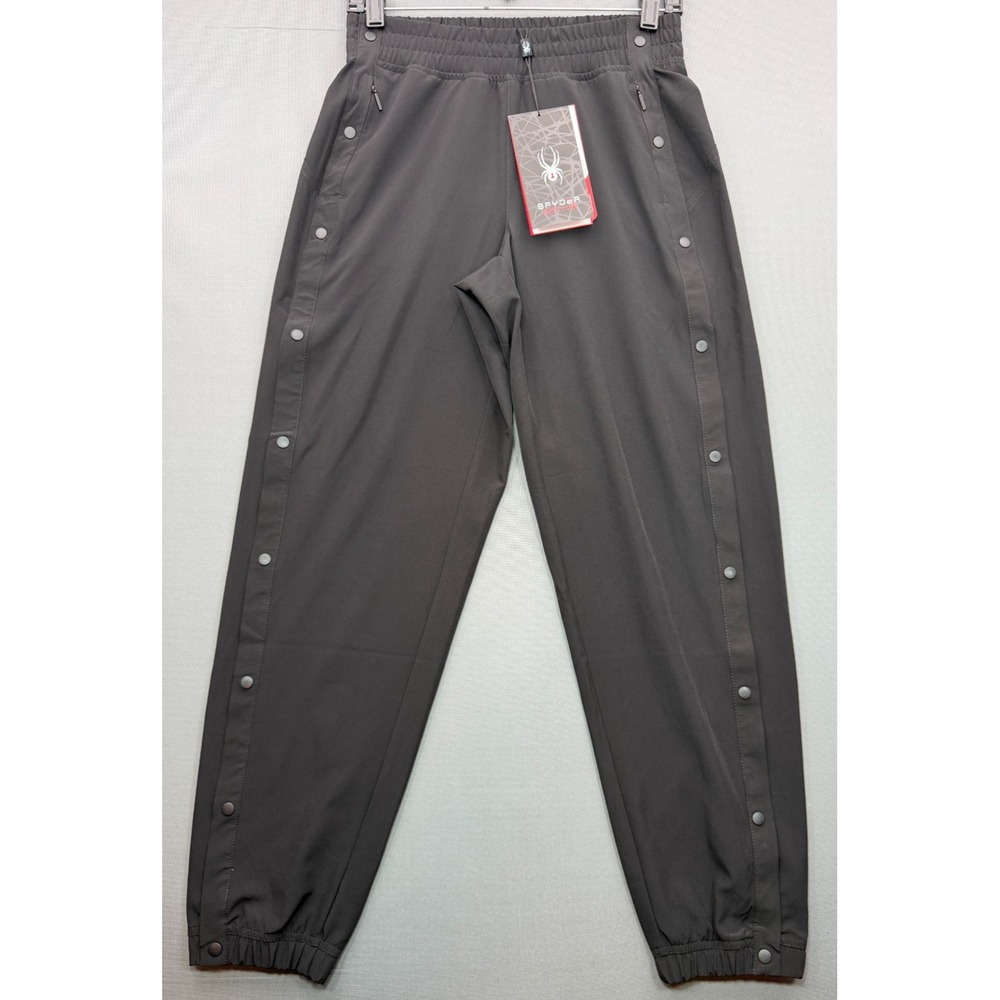 Spyder Active Snap Tearaway Jogger Track Pants Black SP756 NWT | Women's XS